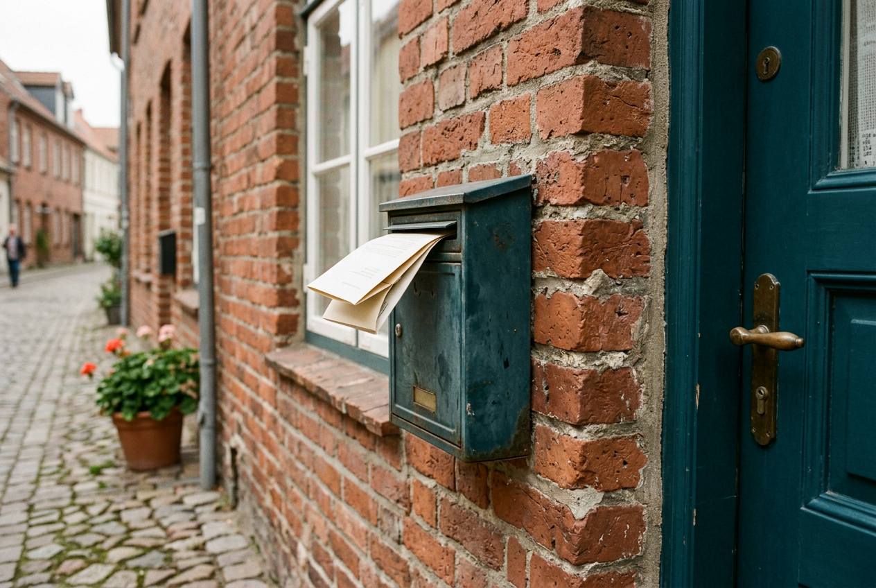 Briefkasten in der Altstadt mit Antragsformular